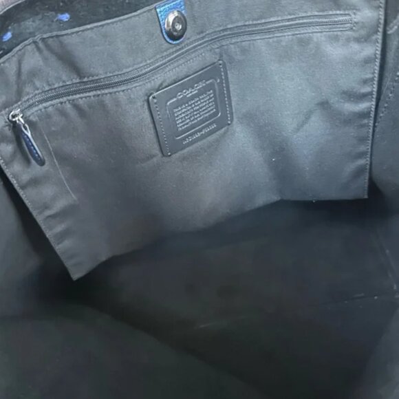 EUC Coach x NASA Hologram Iridescent Blue Derby Tote Bag - Picture 5 of 7